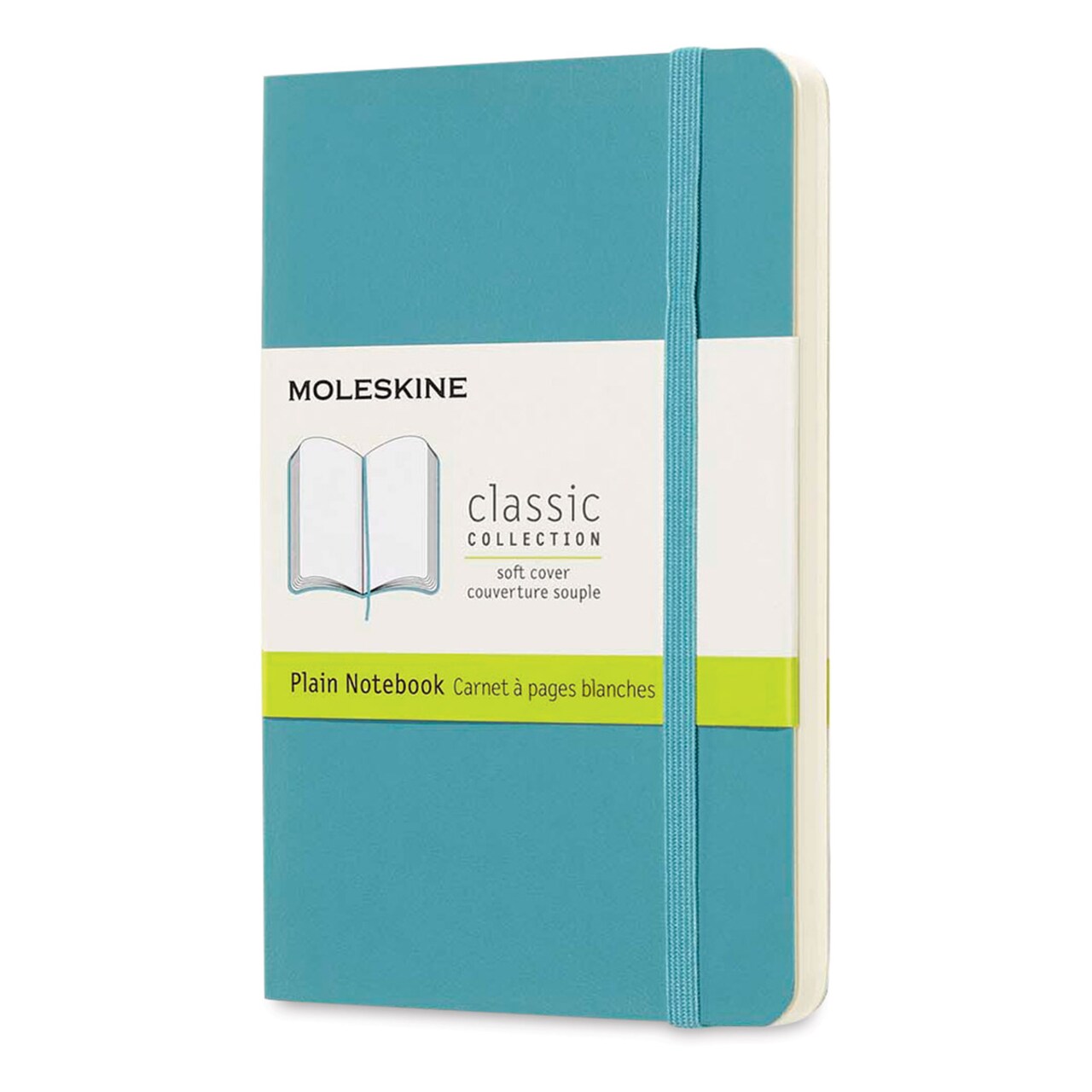Moleskine Classic Soft Cover Notebook - Reef Blue, Blank, 5-1/2" x 3-1/2"